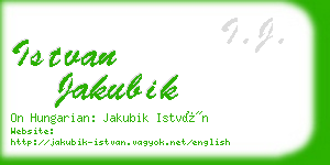 istvan jakubik business card